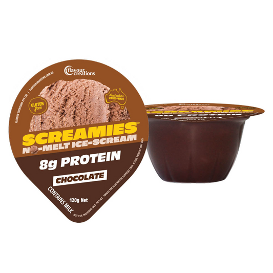 SCREAMIES No Melt Ice Cream Protein Choc 120g x 2 Pack