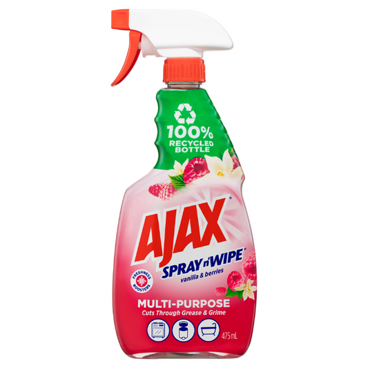 AJAX Multi Purpose Spray n' Wipe Vanilla & Berries 475mL