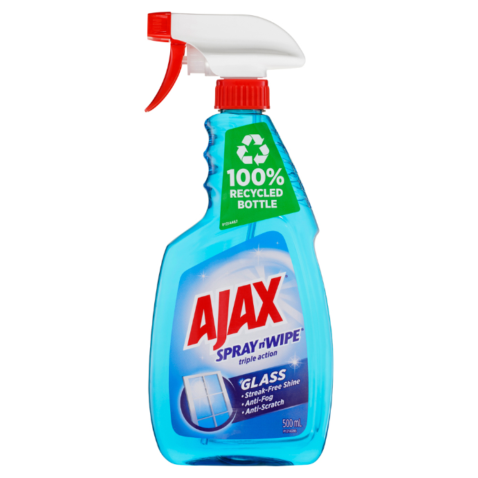 AJAX Spray n' Wipe Triple Action Glass Spray 500mL
