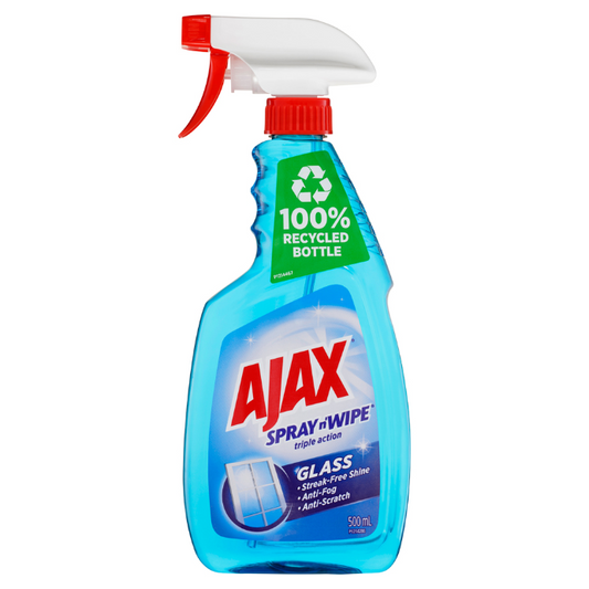 AJAX Spray n' Wipe Triple Action Glass Spray 500mL