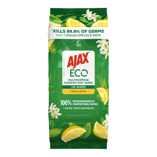 AJAX Antibacterial Wipes Lemon 110 Pack