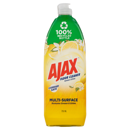 AJAX Floor Cleaner Lemon Citrus Burst 750mL