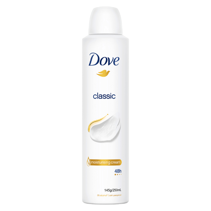 Dove Classic 48h Anti-Perspirant 1/4 Moisturising Cream 250mL