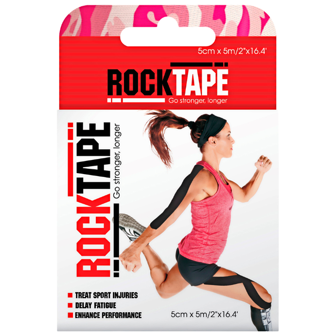 ROCKTAPE Premium Kinesiology Tape Camo Pink 5cm X 5m