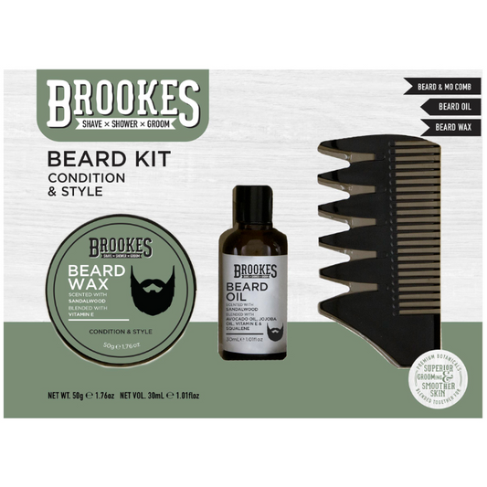 Brookes Beard Kit Condition & Style 3 Piece Set