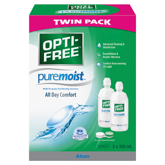 Opti-Free PureMoist Multi-Purpose Disinfecting Solution Twin Pack 2 x 300mL