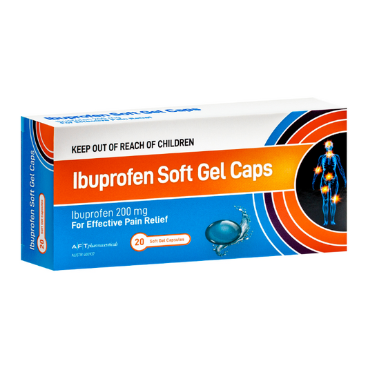 AFT Ibuprofen 200mg 20 Soft Gel Capsules