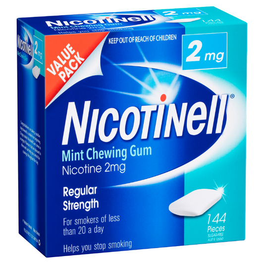 Nicotinell Mint Chewing Gum 2mg Regular Strength 144 Pieces