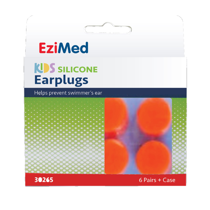 EziMed Kids Silicon Earplugs + Case 6 Pairs