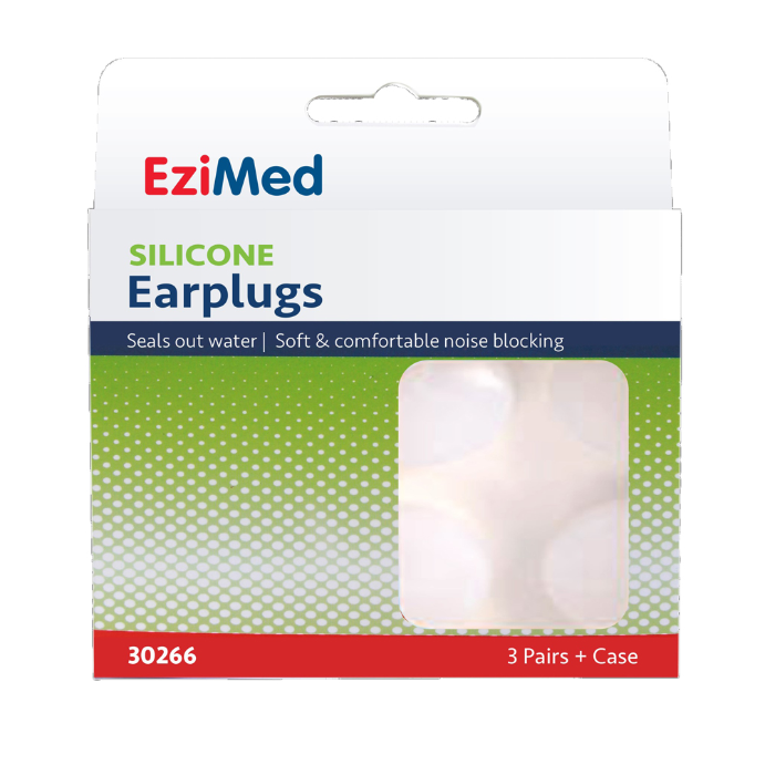 EziMed Silicon Earplugs + Case 3 Pairs