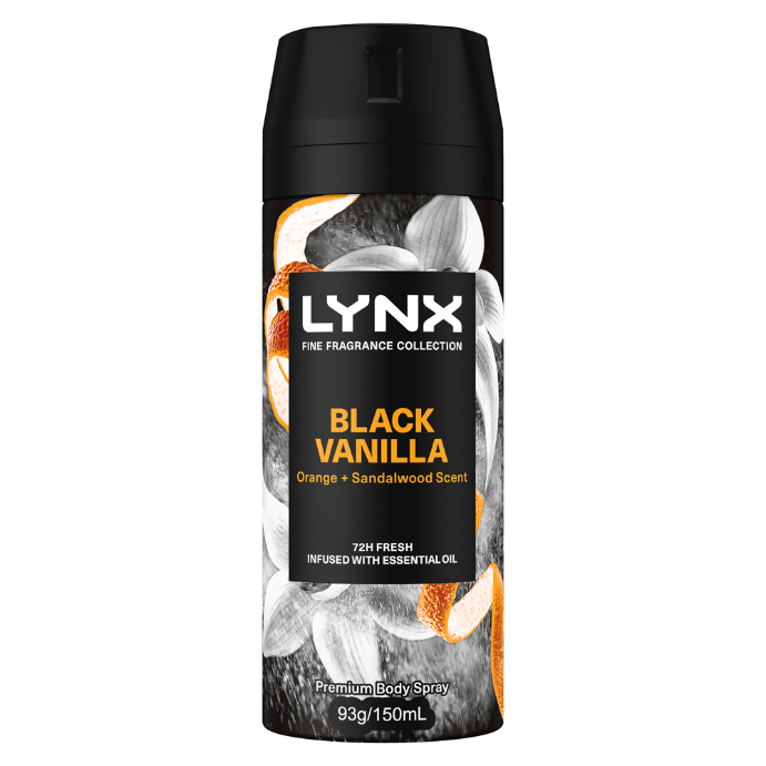 Lynx Fine Fragrance Body Spray Black Vanilla 150mL