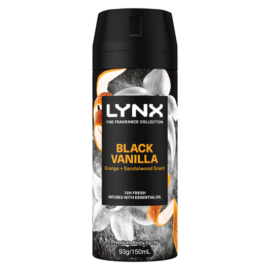 Lynx Fine Fragrance Body Spray Black Vanilla 150mL