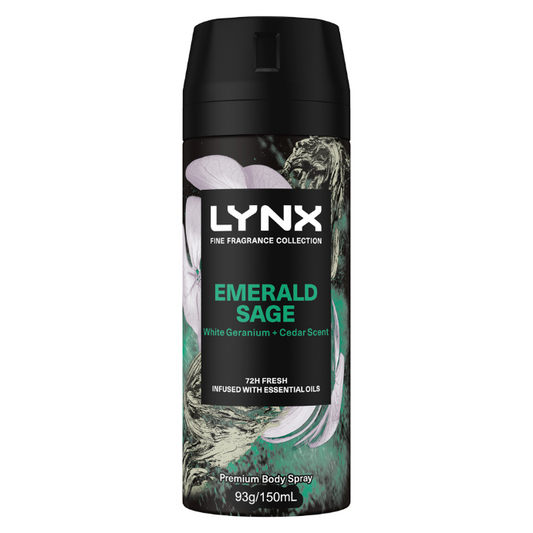 Lynx Fine Fragrance Body Spray Emerald Sage 150mL