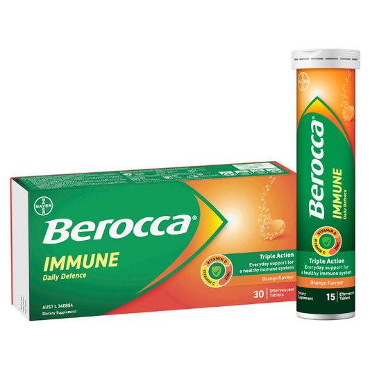 Berocca Immune Daily Defence Orange Flavour 30 Effervescent Tablets