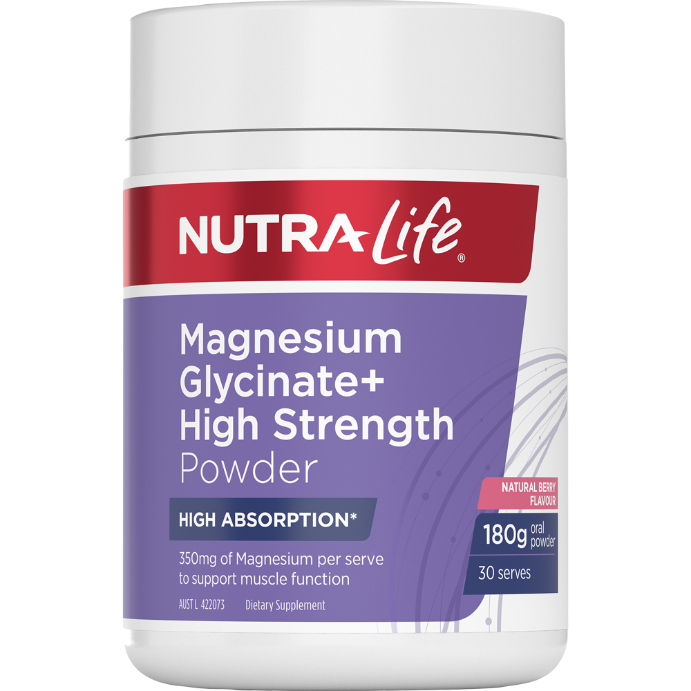 Nutra-Life Magnesium Glycinate+ High Strength Powder 180g