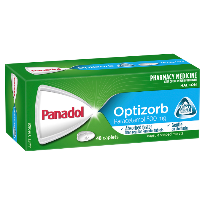 Panadol Optizorb Paracetamol 500mg 48 Caplets