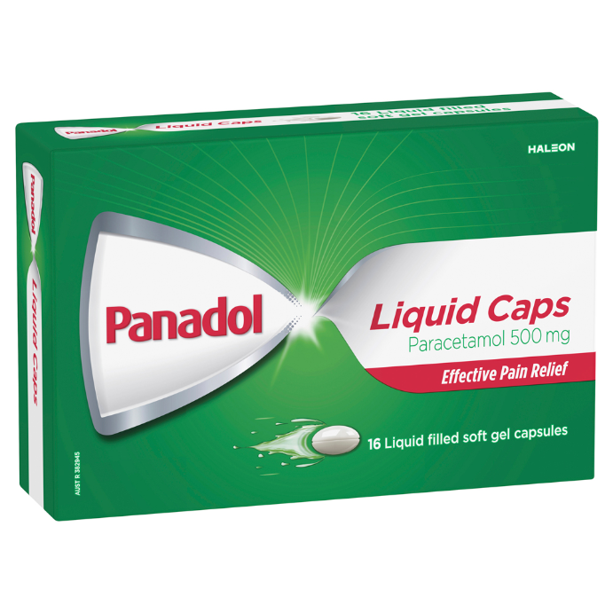 Panadol Liquid Capsules 500mg Paracetamol 16 Liquid Capsules