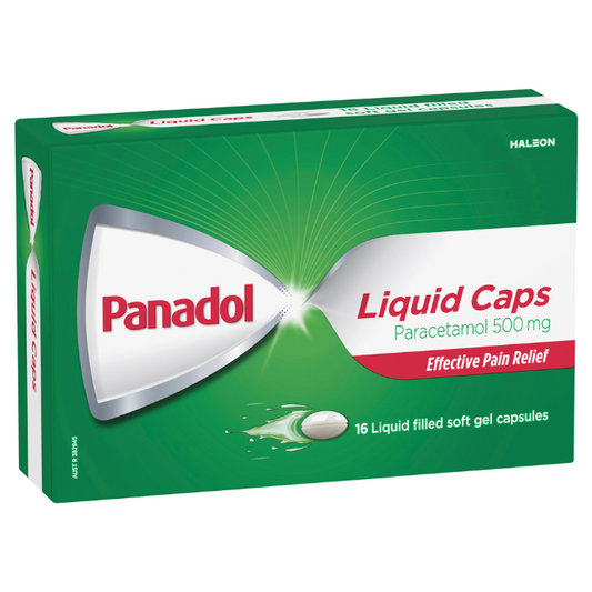Panadol Liquid Capsules 500mg Paracetamol 16 Liquid Capsules