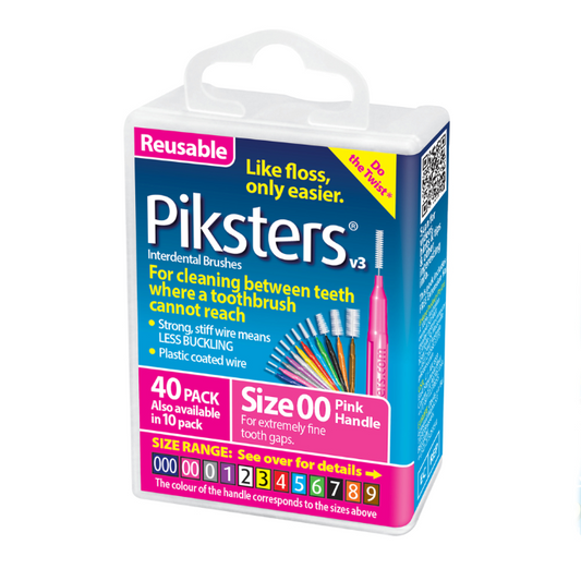 Piksters Interdental Brushes Pink Size 00 40 Pack