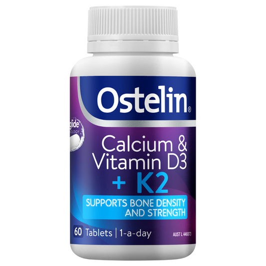 Ostelin Calcium & Vitamin D3 + K2 60 Chewable Tablets
