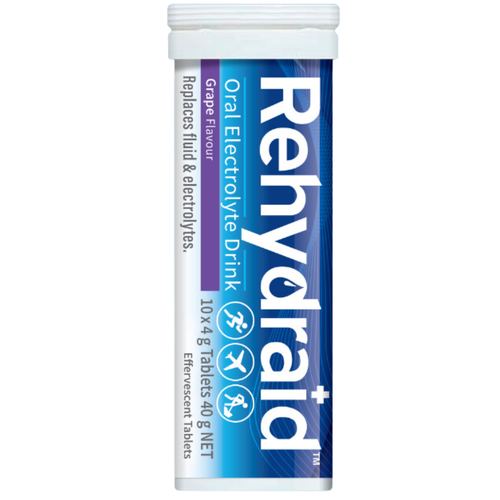 Rehydraid Effervescent Grape 10 Tablets