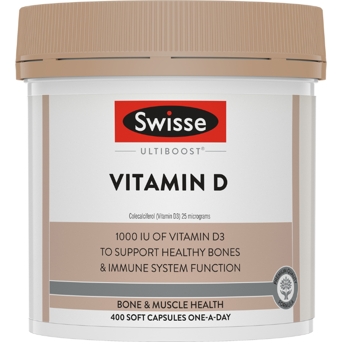 Swisse Ultiboost Vitamin D 400 Capsules
