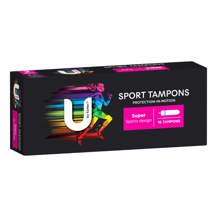 U By Kotex Sport Tampons Super Sports Design 16 Pack