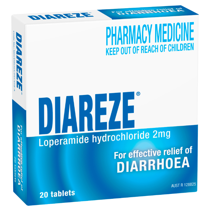 DIAREZE Loperamide Hydrochloride 2mg 20 Tablets