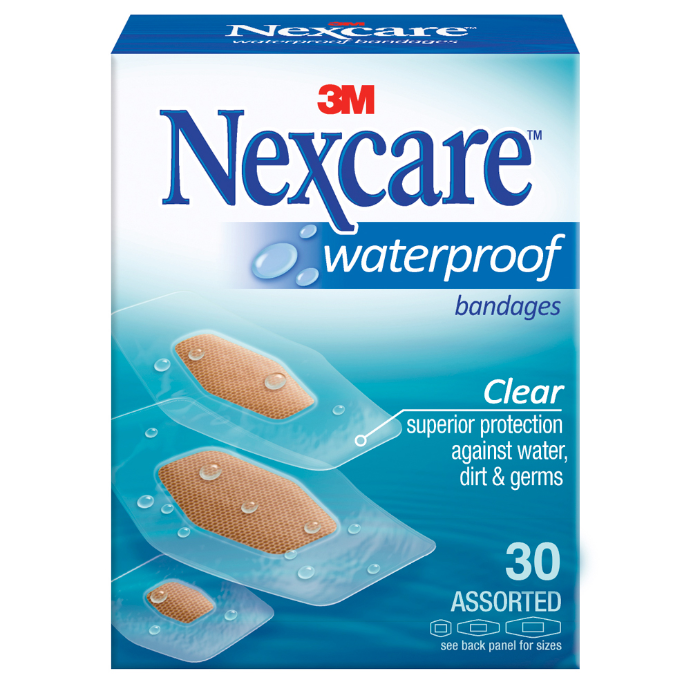 NEXCARE Waterproof Strips Assorted 30 Pack