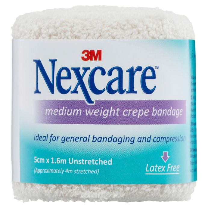 NEXCARE Medium Crepe Bandage 5cm x 1.6m 1 Roll