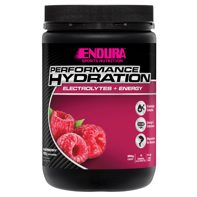Endura Performance Hydration Electrolytes + Energy Raspberry 800g
