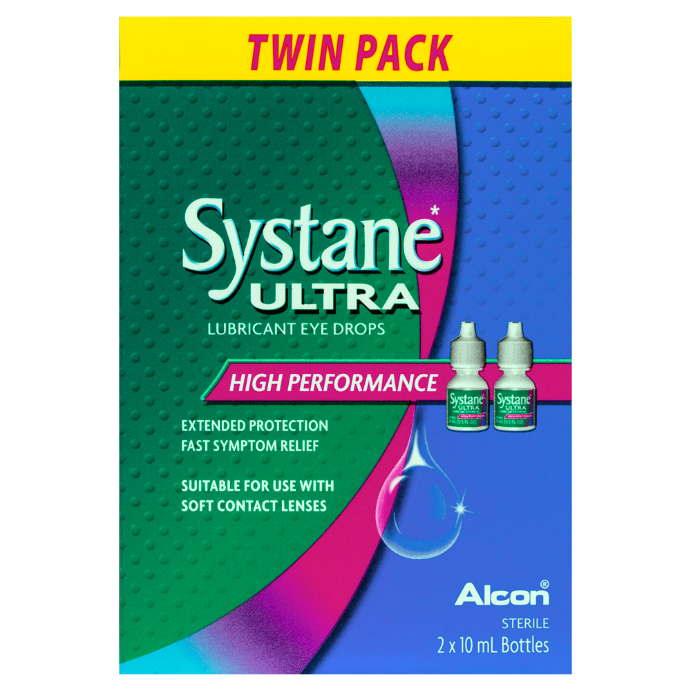 Systane Ultra Lubricant Eye Drops 10mL 2 Pack