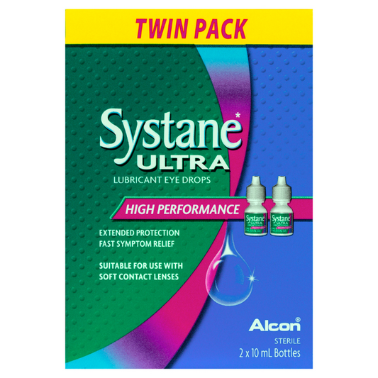 Systane Ultra Lubricant Eye Drops 10mL 2 Pack