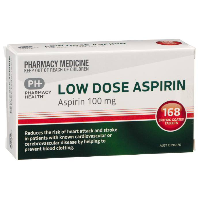 PHARMACY HEALTH Low Dose Aspirin 100mg 168 Tablets