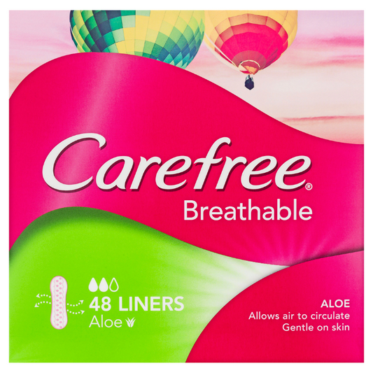 Carefree Breathable Liners with Aloe 48 Pack