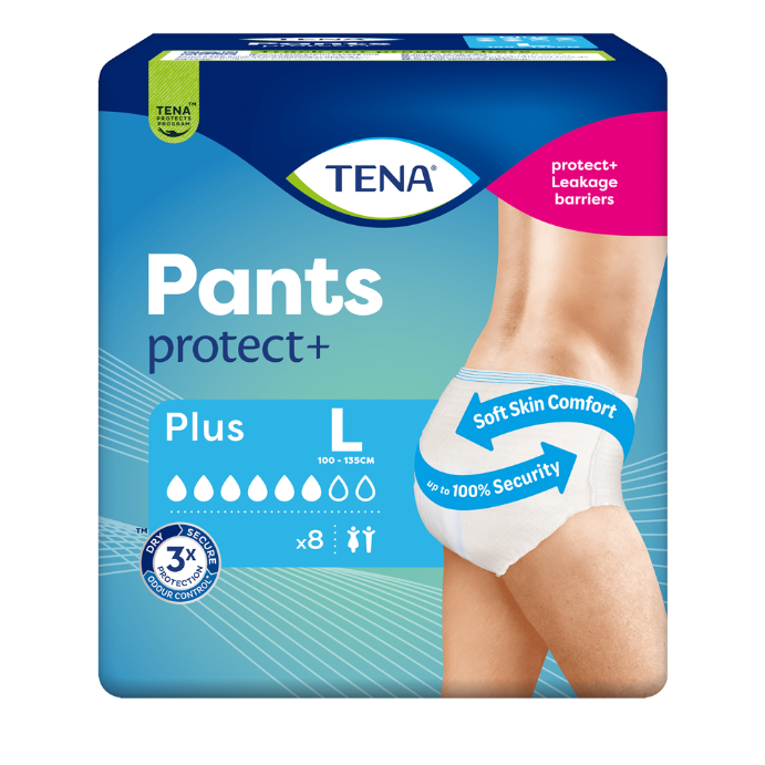 Tena Pants Plus Large 8 Pack