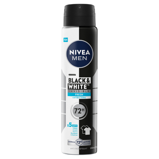 NIVEA MEN Black & White Fresh 72H Anti-Perspirant 250mL