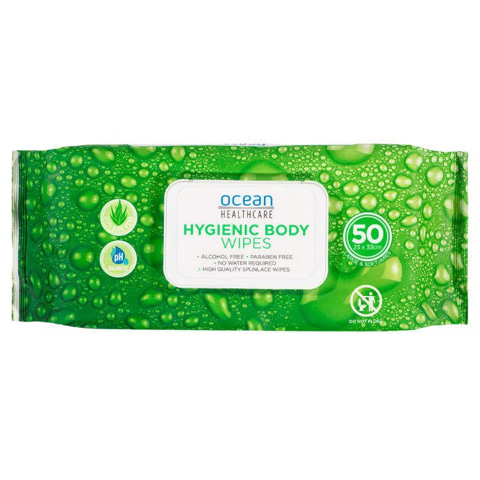 Ocean Healthcare Hygienic Health Wipes 50 Pack