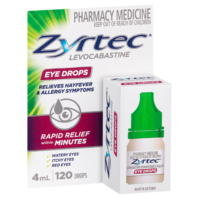 Zyrtec Levocabastine Eye Drops 4mL