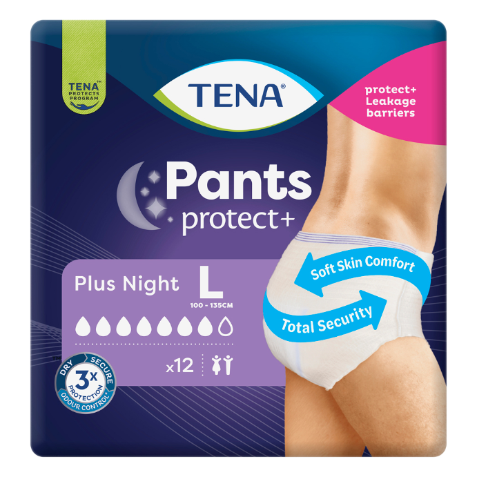 Tena Pants Plus Night Large 12 Pack