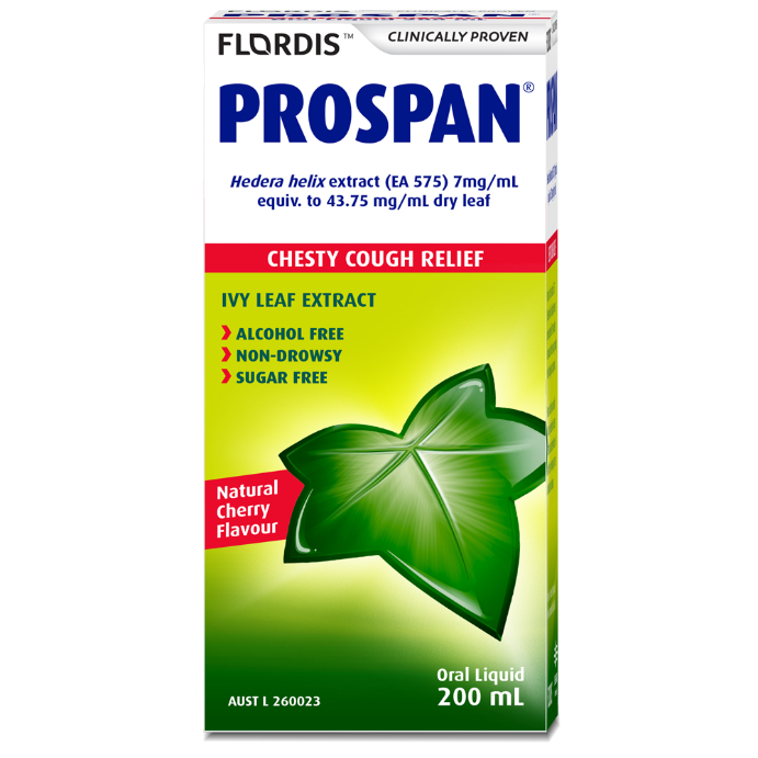 Prospan Chesty Cough Relief Ivy Leaf Extract Natural Cherry Flavour 200mL