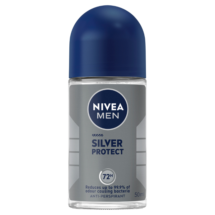 NIVEA Deodorant Roll On Silver Protect 50mL