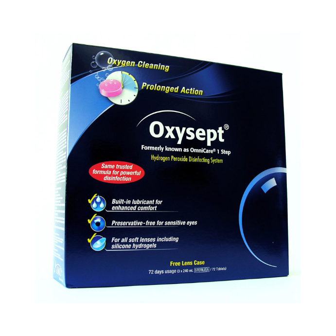 Oxysept Hydrogen Peroxide Disinfecting System + Lens Case 1 Kit