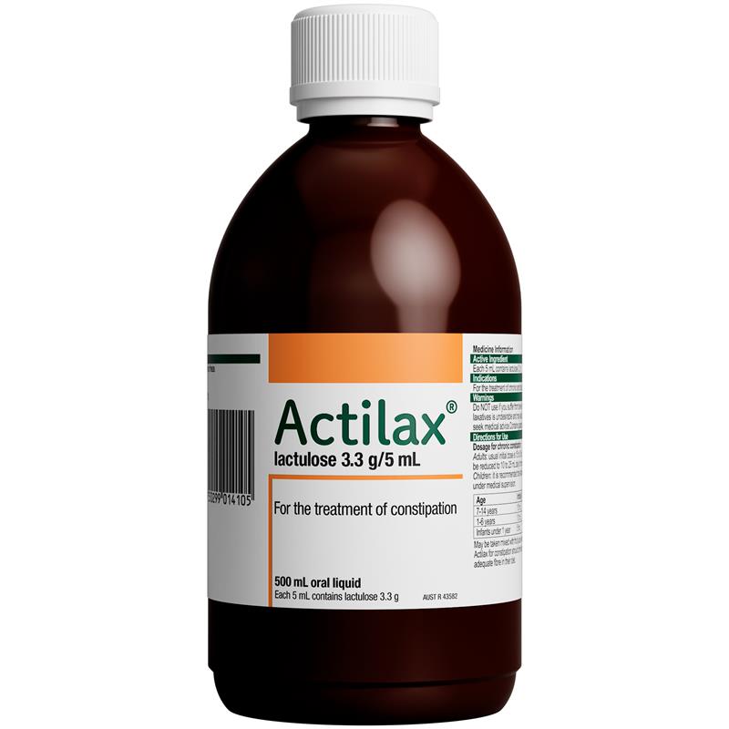 Actilax Lactulose 3.3g/5mL Solution 500mL