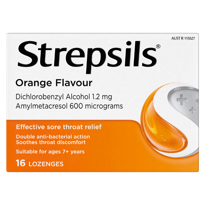 Strepsils Orange Flavour 16 Lozenges