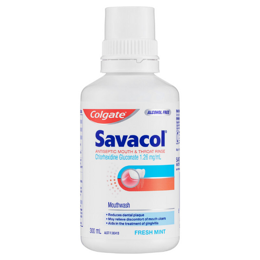 SAVACOL Savacol Antiseptic Mouth & Throat Rinse Fresh Mint 300mL