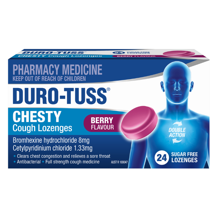 Duro-Tuss Chesty Cough Berry Flavour 24 Lozenges