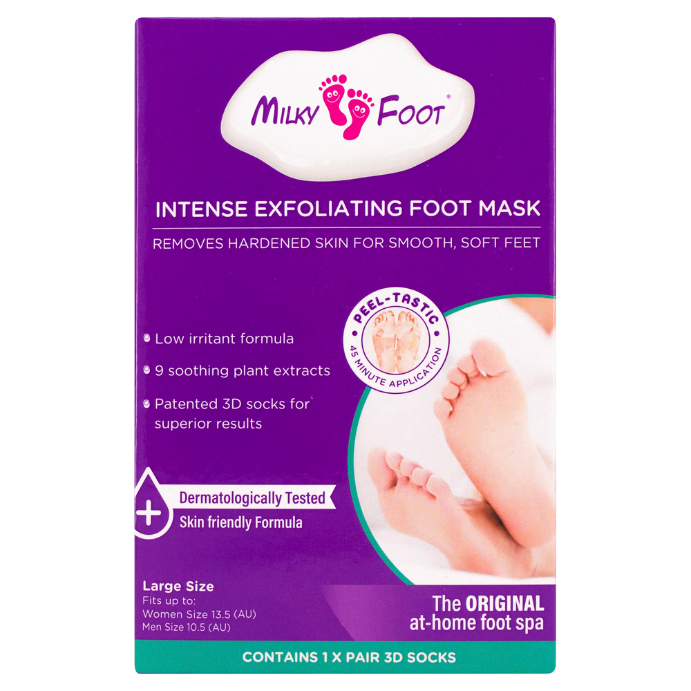 Milky Foot Exfoliating Foot Pads Large 1 Pair