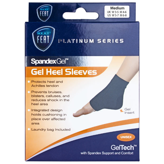 Neat Feat Spandex Gel Heel Sleeve Medium 1 Pair