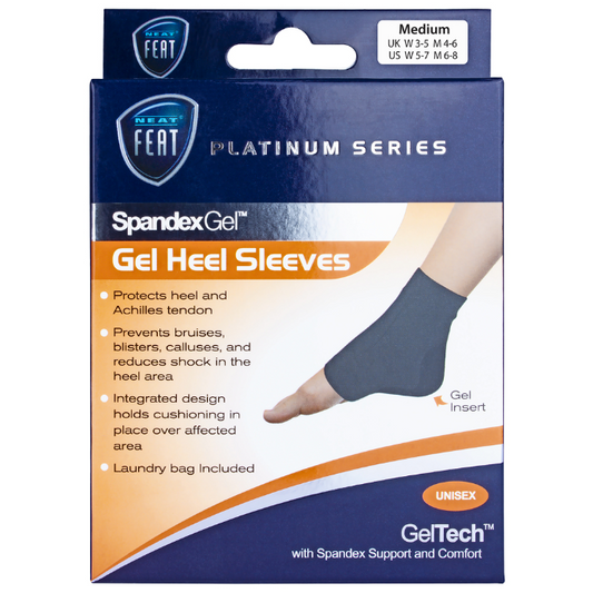 Neat Feat Spandex Gel Heel Sleeve Medium 1 Pair